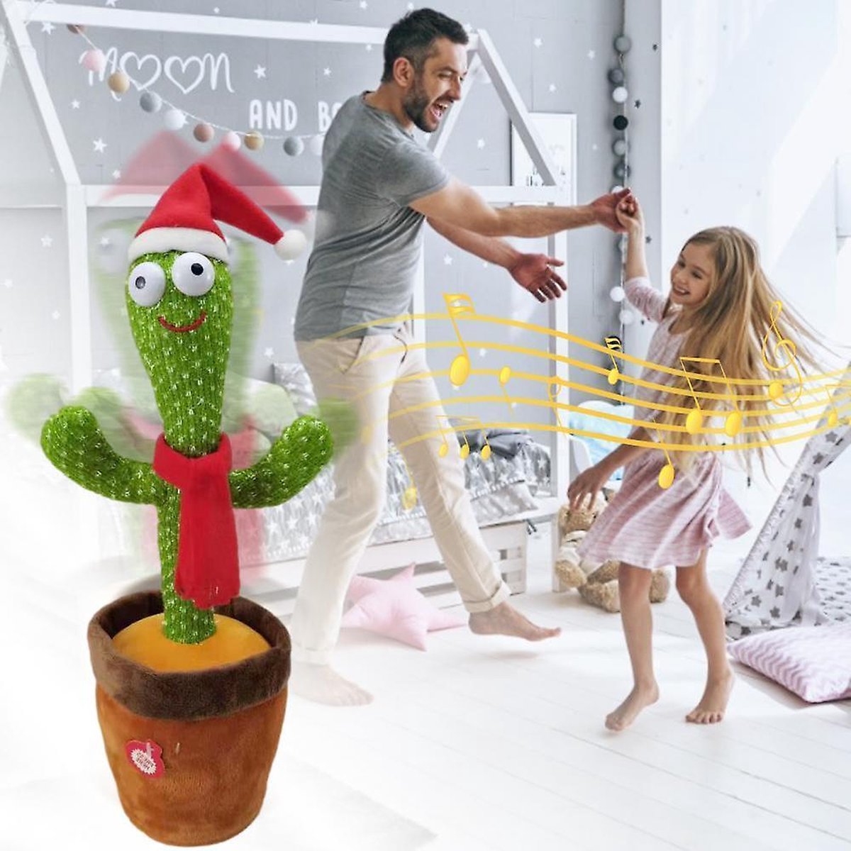 Sing Cactus Mimicking Toy,Funny Dancing Cactus Toy,Cactus Plush Toy,Doll Early Childhood Education Toys,Can mimic Speaking,Sing,Repeat,LED