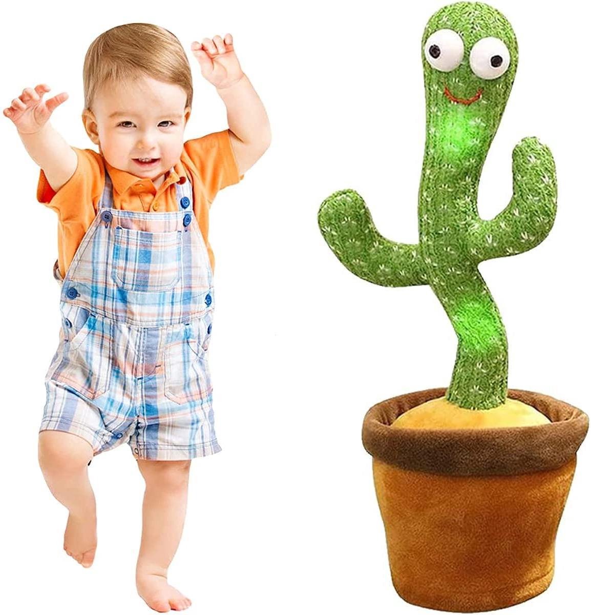 Sing Cactus Mimicking Toy,Funny Dancing Cactus Toy,Cactus Plush Toy,Doll Early Childhood Education Toys,Can mimic Speaking,Sing,Repeat,LED