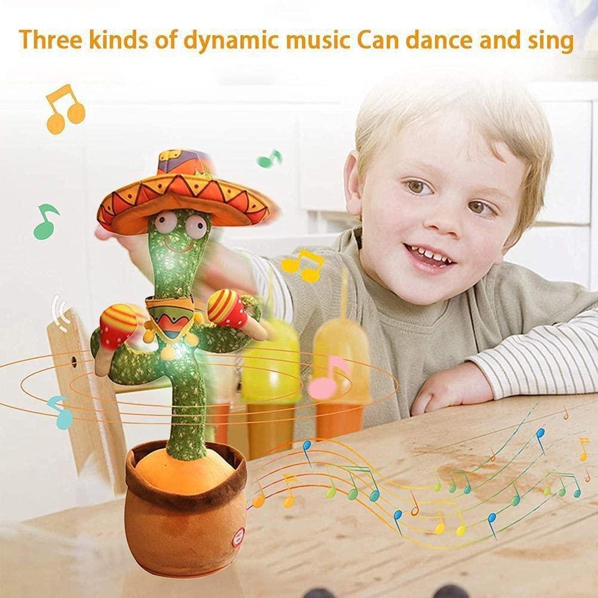 Sing Cactus Mimicking Toy,Funny Dancing Cactus Toy,Cactus Plush Toy,Doll Early Childhood Education Toys,Can mimic