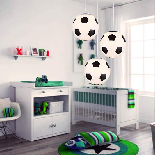 Voetbal Plafondlamp, Creatieve Voetbal Plafondlamp Moderne Led Verlichting, Kinderkamer Kroonluchter, Binnenverlichting, Slaapkamer Verlichting