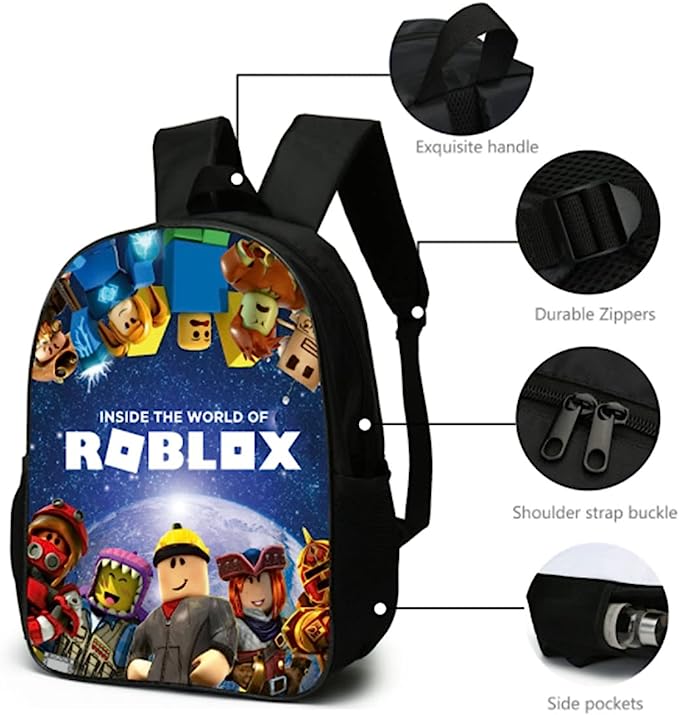 3 pcs/set Roblox Print Kids Jongens Rugzak SchoolTas + Etui + Crossbody Schoudertas