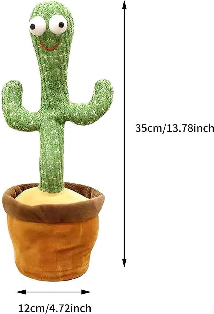 Sing Cactus Mimicking Toy,Funny Dancing Cactus Toy,Cactus Plush Toy,Doll Early Childhood Education Toys,Can mimic Speaking,Sing,Repeat,LED