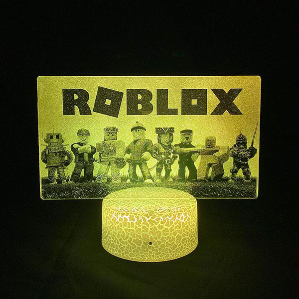 Nachtlamp – 3D lamp – 16 Kleuren – Bureaulamp – Roblox - Sfeerlamp – Nachtlampje Kinderen – Creative lamp - Met afstandsbediening