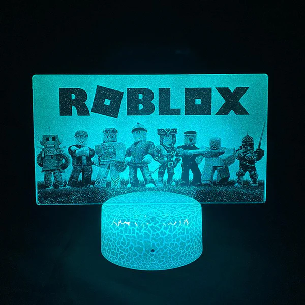 Nachtlamp – 3D lamp – 16 Kleuren – Bureaulamp – Roblox - Sfeerlamp – Nachtlampje Kinderen – Creative lamp - Met afstandsbediening