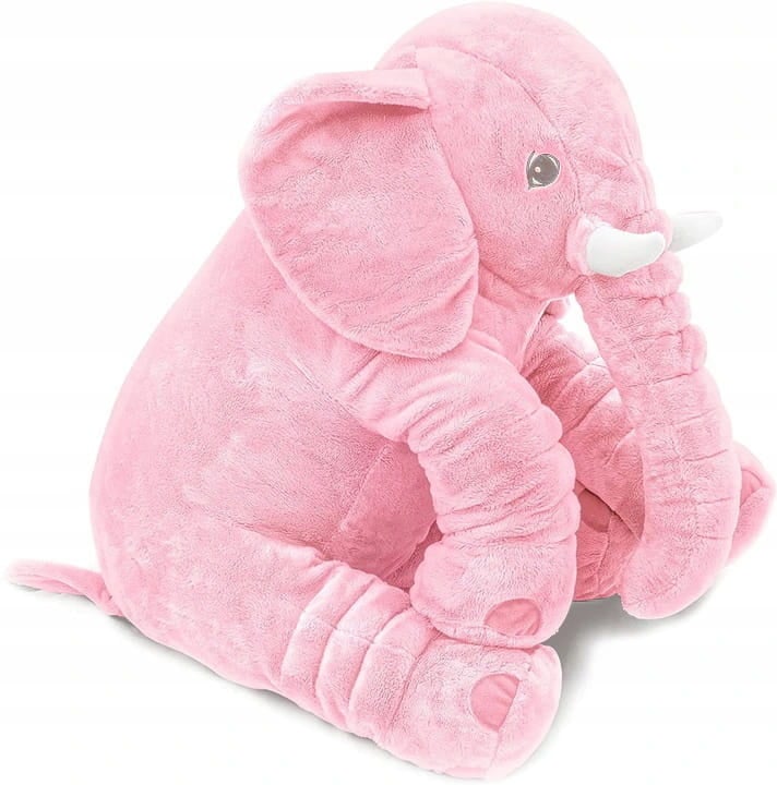 Grote knuffel - Olifant - Knuffel kussen - Pluche - Roze